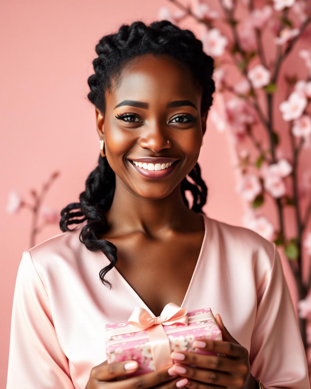 A young woman holding an EmpowerFlow care package